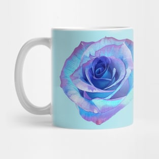 Sky Blue Purple Colorful Rose Mug